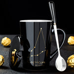Black Zodiac Ceramic Mug For Cosmic Character