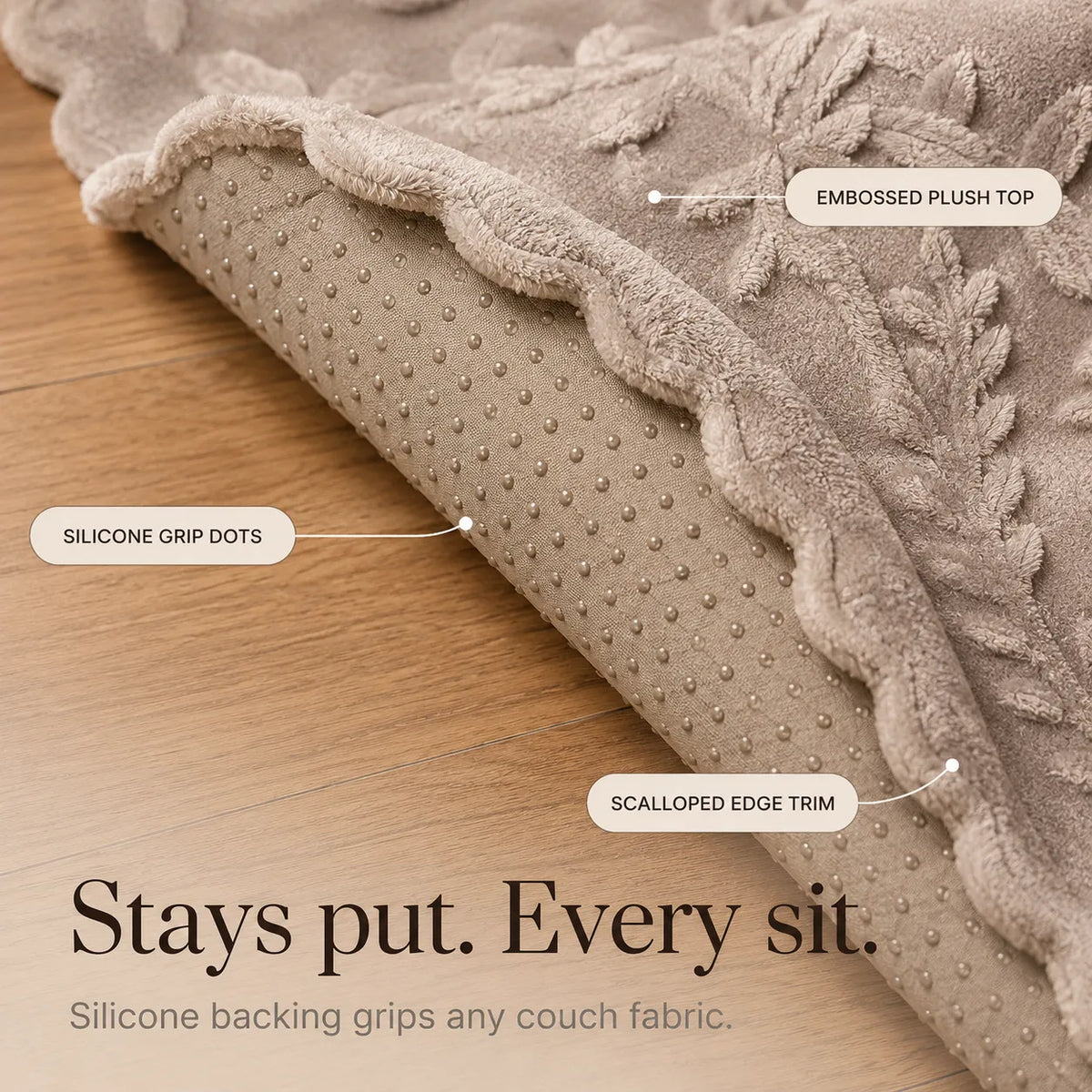 Botanical Plush Sofa Cover For Artful Protection