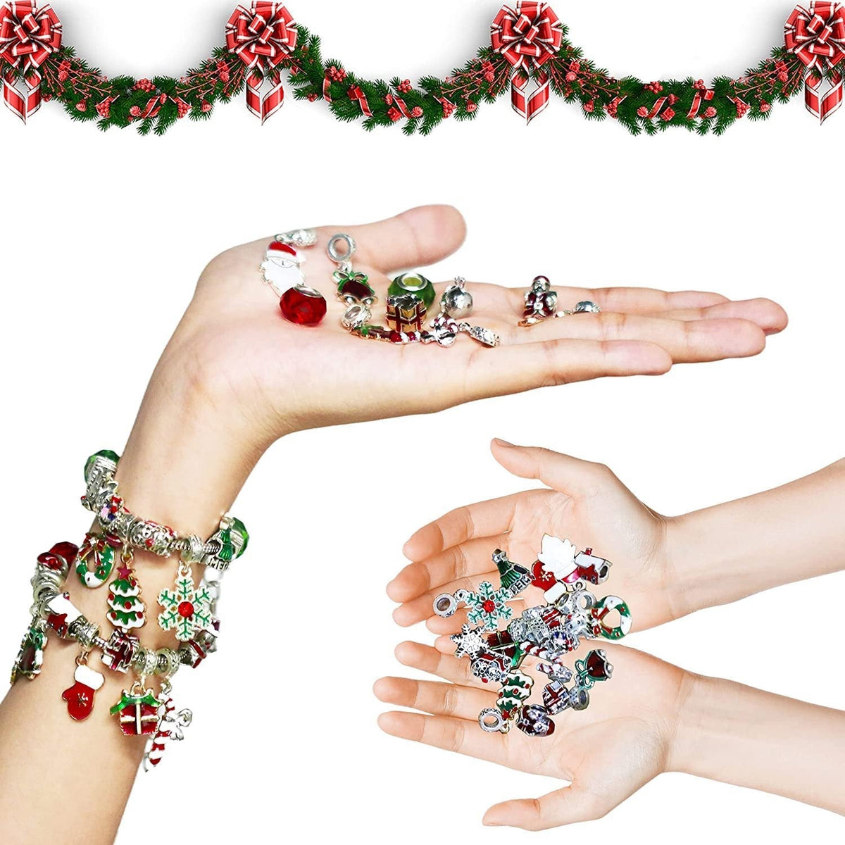 Calendario dell'Avvento Fai-da-Te per Creare Braccialetti Festivi
