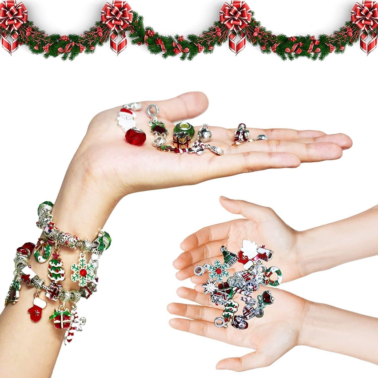 Calendario dell'Avvento Fai-da-Te per Creare Braccialetti Festivi