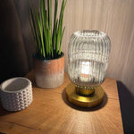 Amber Glass Table Lamp for Warm Nordic Glow