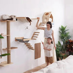 Wall-Mounted Cat Tree for Space-Saving Play