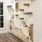Wall-Mounted Cat Tree for Space-Saving Play