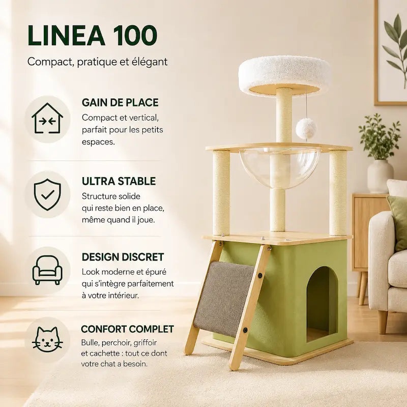 Linea 100 Cat Tree – Compact Yet Stable