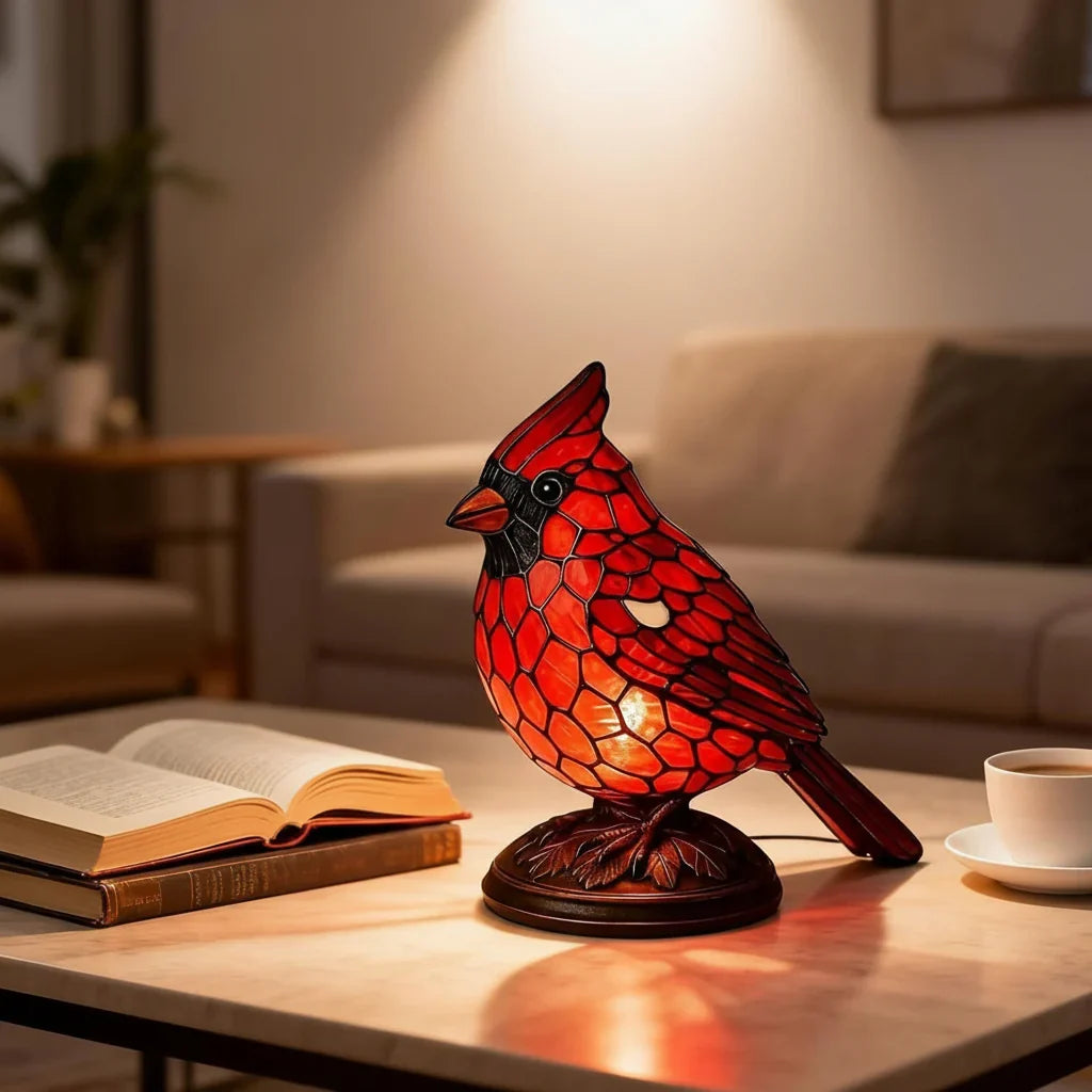 Art Glass Bird Lamp For Warm Character