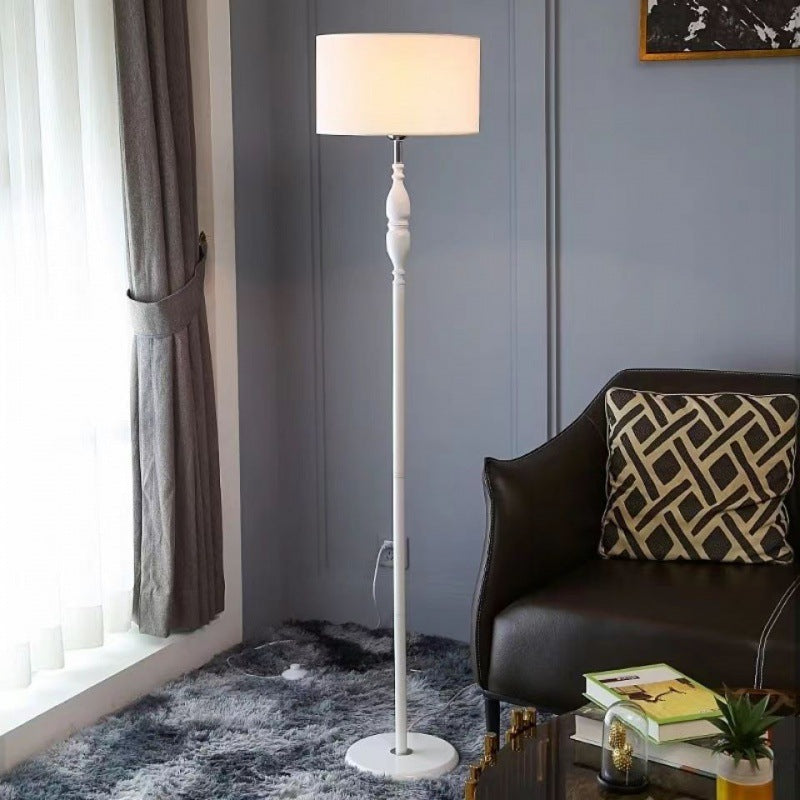 Vintage Cylinder Floor Lamp With Soft Character