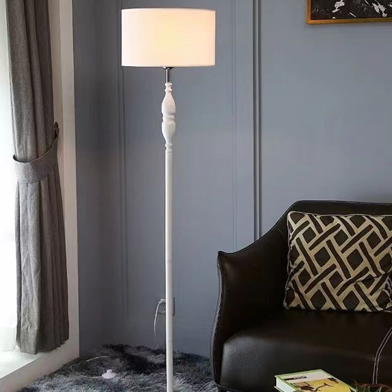 Vintage Cylinder Floor Lamp With Soft Character