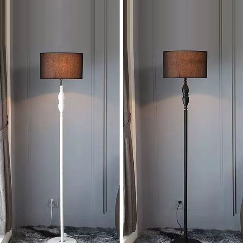 Vintage Cylinder Floor Lamp With Soft Character