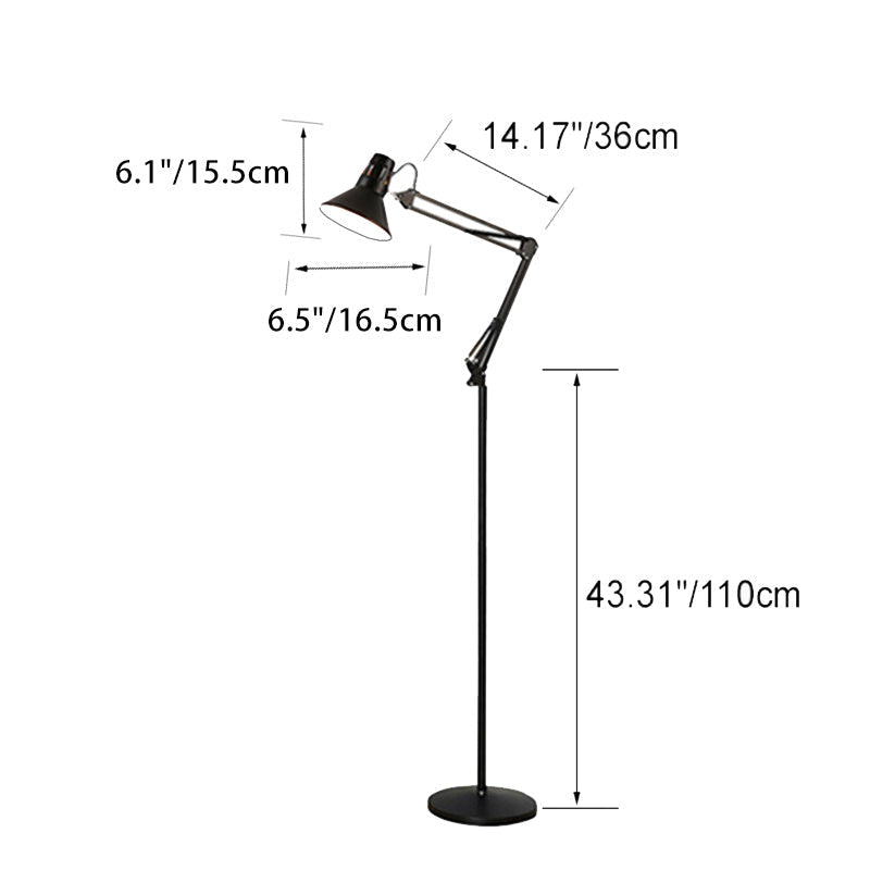 Lampada da terra girevole scandinava per un'illuminazione artistica