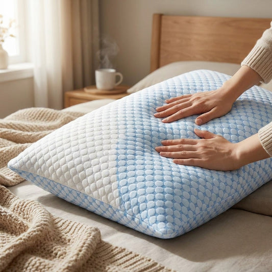 LISTINGOPT::kovosis::1-pcs-cooling-pillow-adjustable-loft-sleeping-pillow-breathable-queen-pillow-washable-removable-bed-pillow-cover-soft-pillow::02-inuse