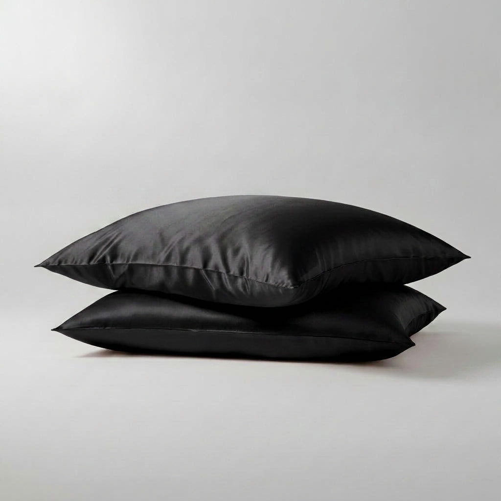 LISTINGOPT::kovosis::100-natuurlijke-moerbeizijde-kussensloop::color-zwart