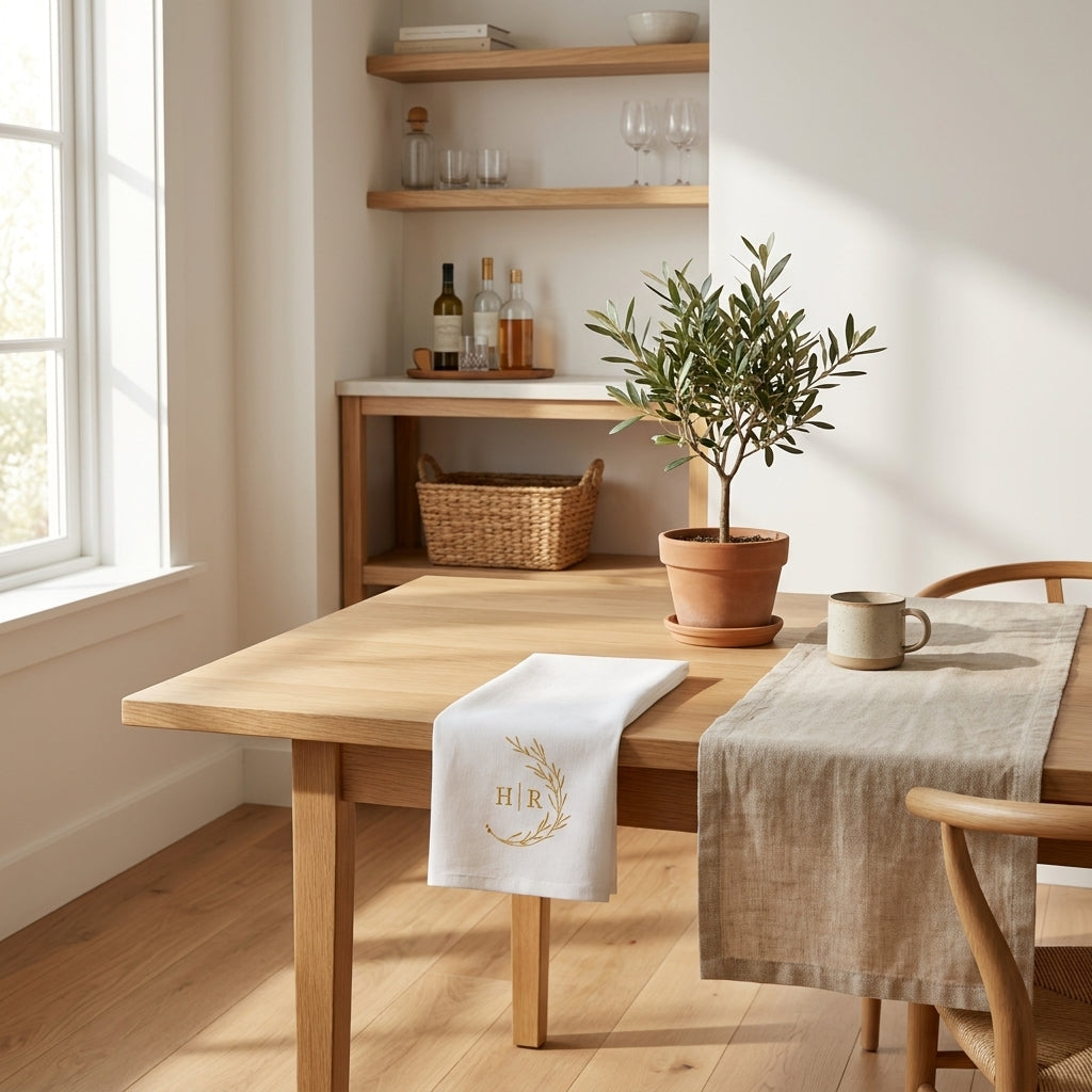 LISTINGOPT::kovosis::10pcs-personalized-design-housewarming-gift-wedding-100-linen-napkinscustomized-monogram-linen-cotton-dinner-cloth-embroidered::03-lifestyle