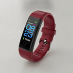 LISTINGOPT::kovosis::115plus-smart-watch-men-women-fitness-tracker-sport-watch-waterproof-smartwatch-heart-rate-blood-pressure-monitor-smart-band::color-red