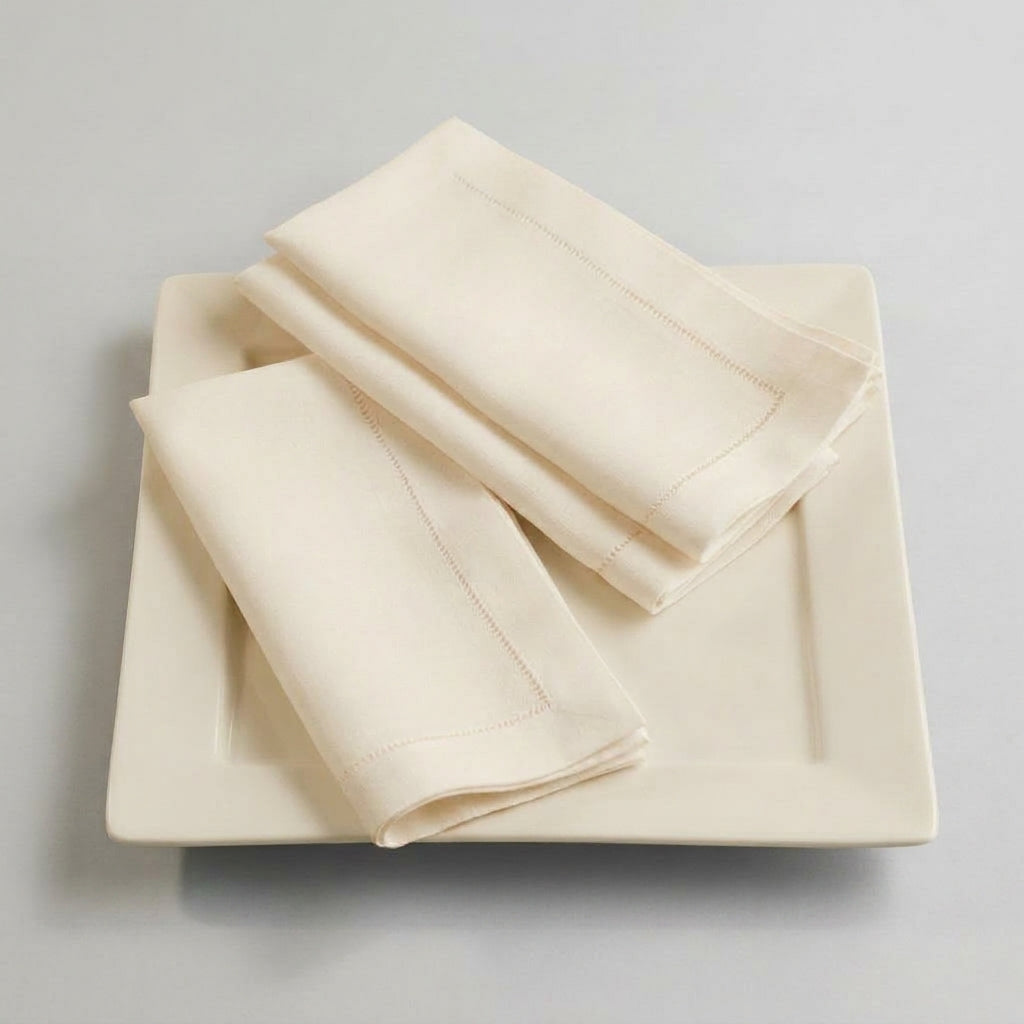 LISTINGOPT::kovosis::12-pieces-white-napkins-hemstitched-cocktail-napkin-for-party-wedding-table-cloth-linen-napkins-fabric-cotton-dinner-napkin::color-lace-45x45cm