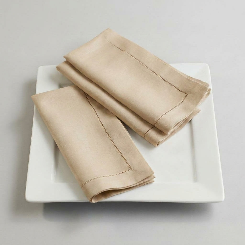 LISTINGOPT::kovosis::12-pieces-white-napkins-hemstitched-cocktail-napkin-for-party-wedding-table-cloth-linen-napkins-fabric-cotton-dinner-napkin::color-linen-20x20cm