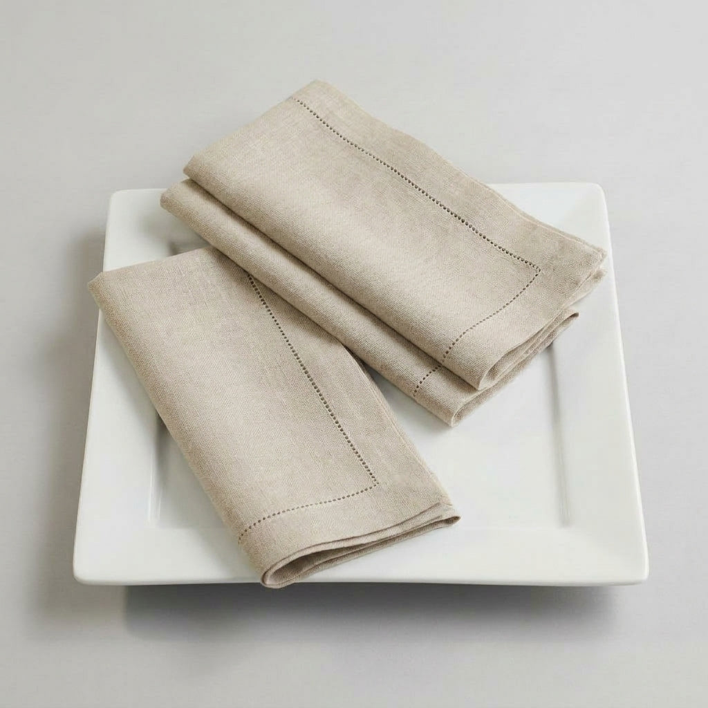 LISTINGOPT::kovosis::12-pieces-white-napkins-hemstitched-cocktail-napkin-for-party-wedding-table-cloth-linen-napkins-fabric-cotton-dinner-napkin::color-linen-45x45cm