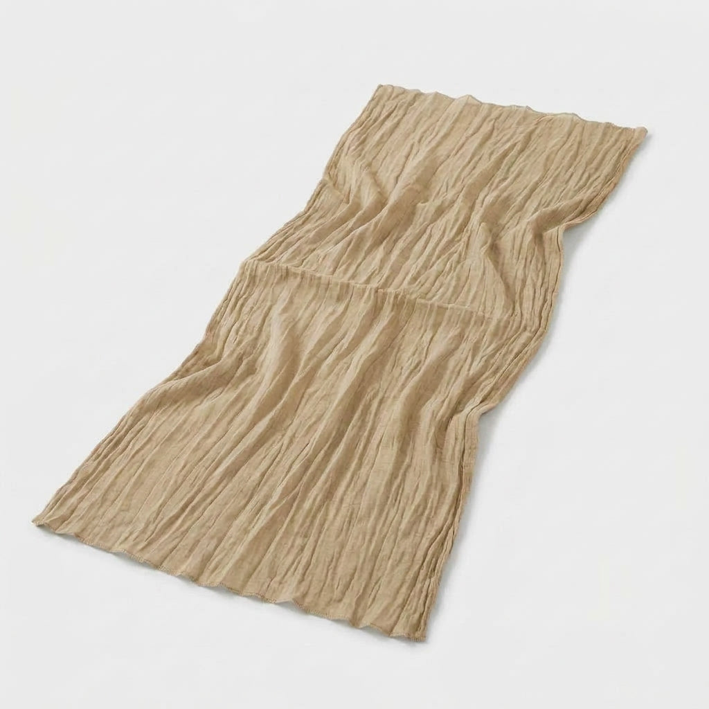 LISTINGOPT::kovosis::1246pack-cheesecloth-table-runner40x270cm-boho-gauze-fabric-rustic-sheer-tablerunner-for-wedding-bridal-shower-party-banquet::color-beige