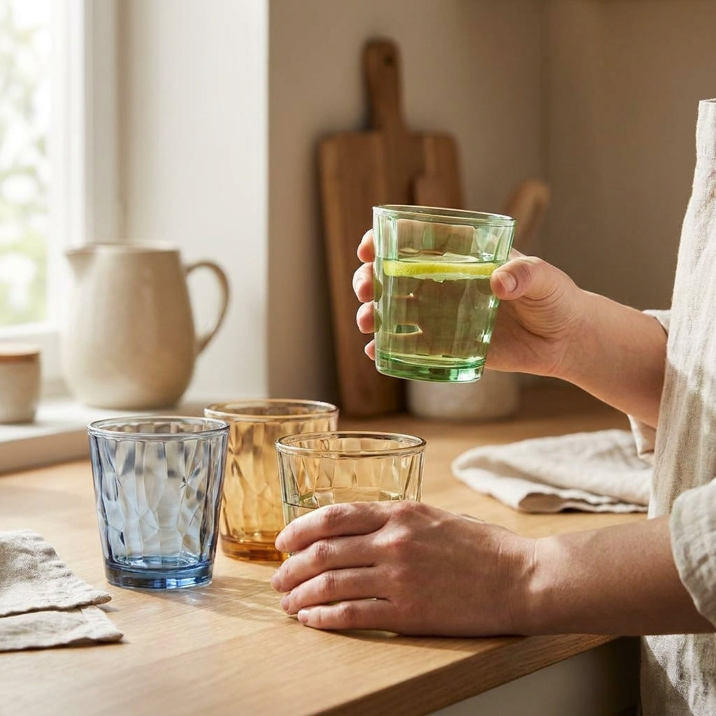 LISTINGOPT::kovosis::1246pcs-acrylic-as-wine-glasses-whiskey-cocktail-juice-drinking-tumblers-plastic-cups-reusable-coffee-tea-water-cup-for-party::02-inuse