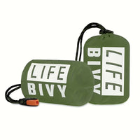 LISTINGOPT::kovosis::12pcs-emergency-sleeping-bag-survival-bivy-sack-emergency-blanket-survival-gear-for-outdoor-hiking-camping::color-green-2pcs