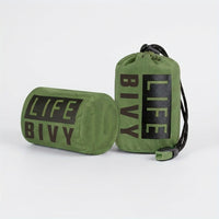 LISTINGOPT::kovosis::12pcs-emergency-sleeping-bag-survival-bivy-sack-emergency-blanket-survival-gear-for-outdoor-hiking-camping::color-green