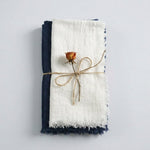 LISTINGOPT::kovosis::12pcs-napkins-41x41cm-cotton-cloth-gauze-retro-burr-rustic-kitchen-towel-dining-place-mat-wedding-party-linen-napkin-table-decor::color-navy-blue