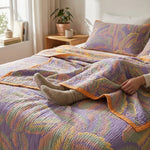 LISTINGOPT::kovosis::1pc-100cotton-three-layer-gauze-blanket-flower-printed-towel-blanket-for-beds-singlequeen-size-plaids-for-summer-bedspread::02-inuse