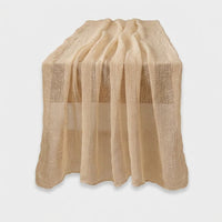 LISTINGOPT::kovosis::1pc-boho-style-cheesecloth-table-runner-long-gauze-sheer-romantictable-runner-for-weddings-and-scene-decor-home-decor::color-beige