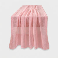 LISTINGOPT::kovosis::1pc-boho-style-cheesecloth-table-runner-long-gauze-sheer-romantictable-runner-for-weddings-and-scene-decor-home-decor::color-pink