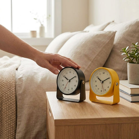 LISTINGOPT::kovosis::1pc-creative-metal-small-alarm-clock-student-specific-silent-desktop-clockminimalist-quartz-clock-for-room-desk-office-decor::02-inuse