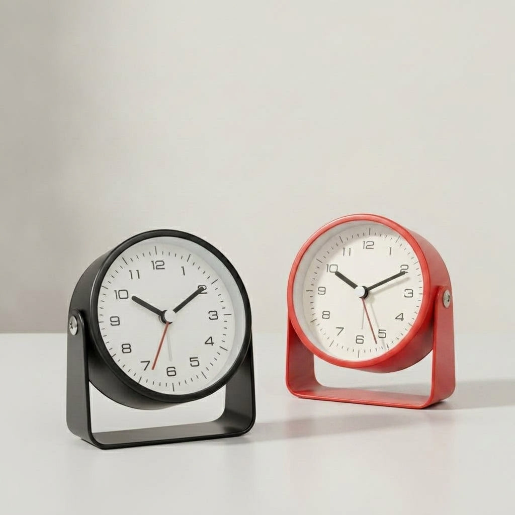 LISTINGOPT::kovosis::1pc-creative-metal-small-alarm-clock-student-specific-silent-desktop-clockminimalist-quartz-clock-for-room-desk-office-decor::color-red
