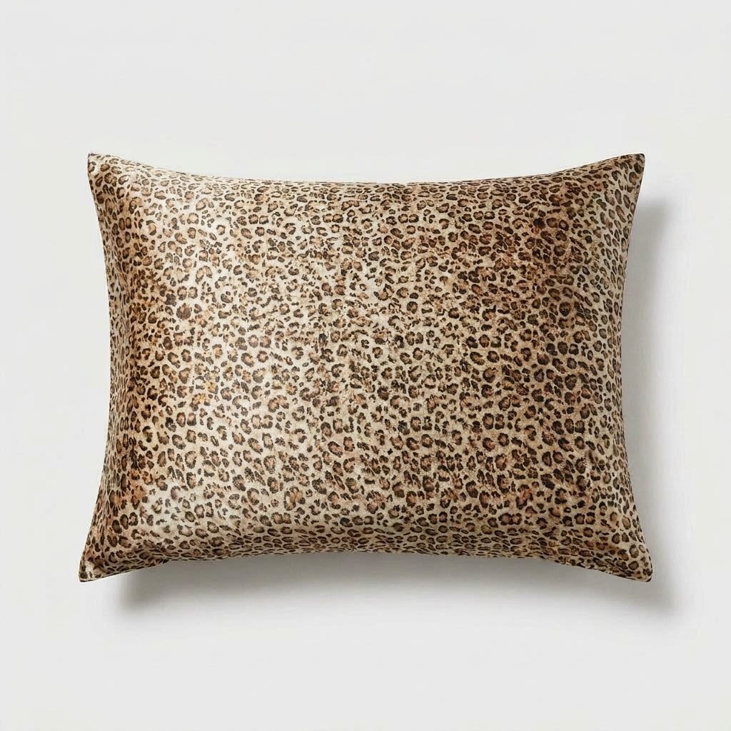 LISTINGOPT::kovosis::1pc-luxurious-100-mulberry-silk-pillowcase-with-zipper-closure-soft-leopard-print-polka-dot-floral-designs-skin-friendly-durable-multiple-colors-available::color-leopard-print