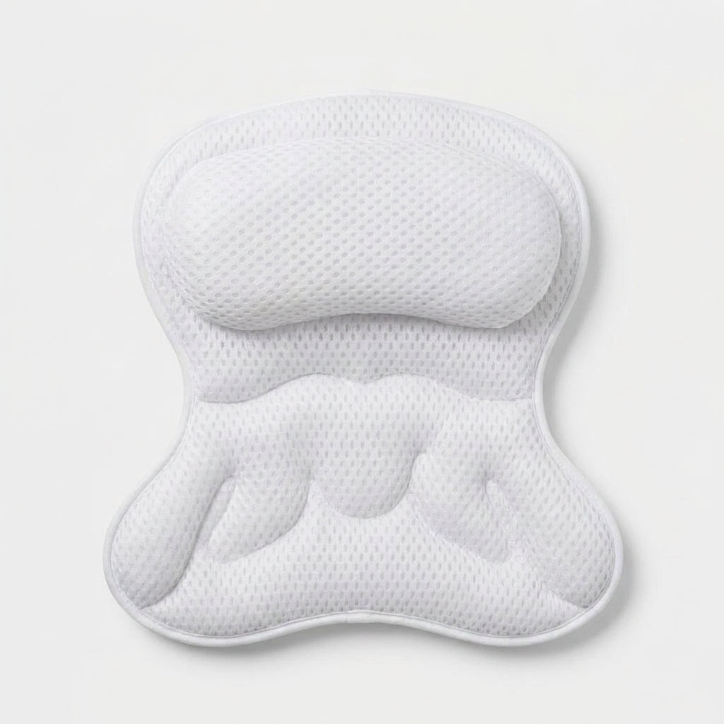 LISTINGOPT::kovosis::1pc-luxury-bath-pillow-with-3d-air-mesh-secure-suction-neckback-support-machine-washable-homespa-use::color-white