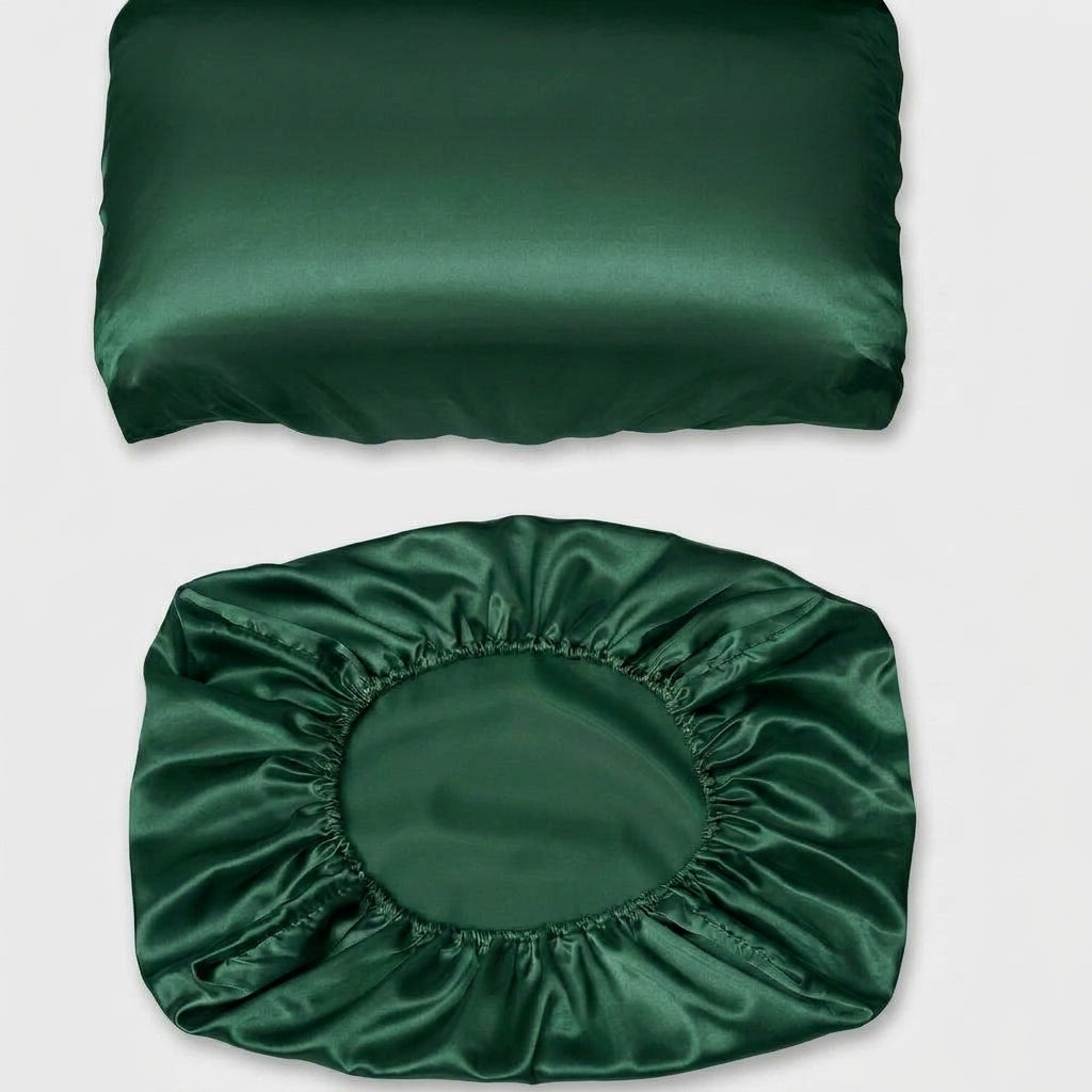 LISTINGOPT::kovosis::1pc-luxury-satin-pillowcase-elegant-red-pink-green-purple-yellow-teal-golden-brown-orange-navy-burgundy::color-dark-green