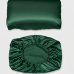 LISTINGOPT::kovosis::1pc-luxury-satin-pillowcase-elegant-red-pink-green-purple-yellow-teal-golden-brown-orange-navy-burgundy::color-dark-green