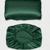 LISTINGOPT::kovosis::1pc-luxury-satin-pillowcase-elegant-red-pink-green-purple-yellow-teal-golden-brown-orange-navy-burgundy::color-dark-green