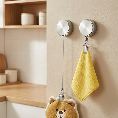 LISTINGOPT::kovosis::1pc-no-drill-self-adhesive-automatic-retractable-towel-rack-wall-mounted-hand-towel-holder-with-stainless-steel-cable-clamp::01-hero