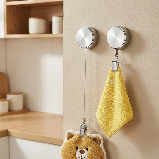LISTINGOPT::kovosis::1pc-no-drill-self-adhesive-automatic-retractable-towel-rack-wall-mounted-hand-towel-holder-with-stainless-steel-cable-clamp::01-hero
