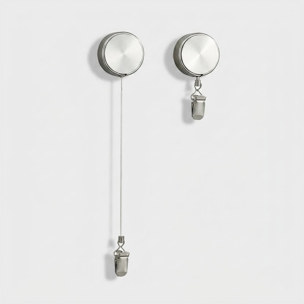 LISTINGOPT::kovosis::1pc-no-drill-self-adhesive-automatic-retractable-towel-rack-wall-mounted-hand-towel-holder-with-stainless-steel-cable-clamp::04-closeup