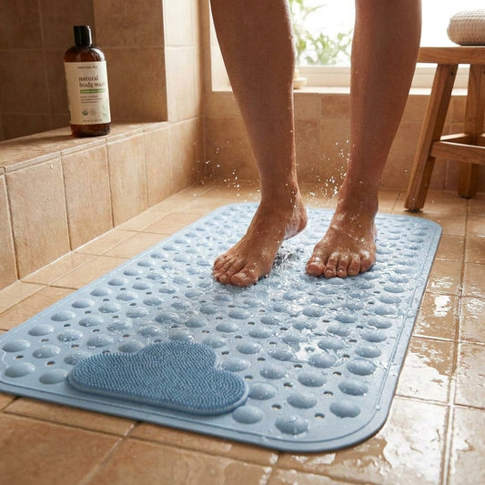 LISTINGOPT::kovosis::1pc-pvc-non-slip-shower-mat-with-suction-cups-drain-holes-massage-shower-rug-bathroom-mat-bathtub-mat-bath-rugs-157x275in::02-inuse