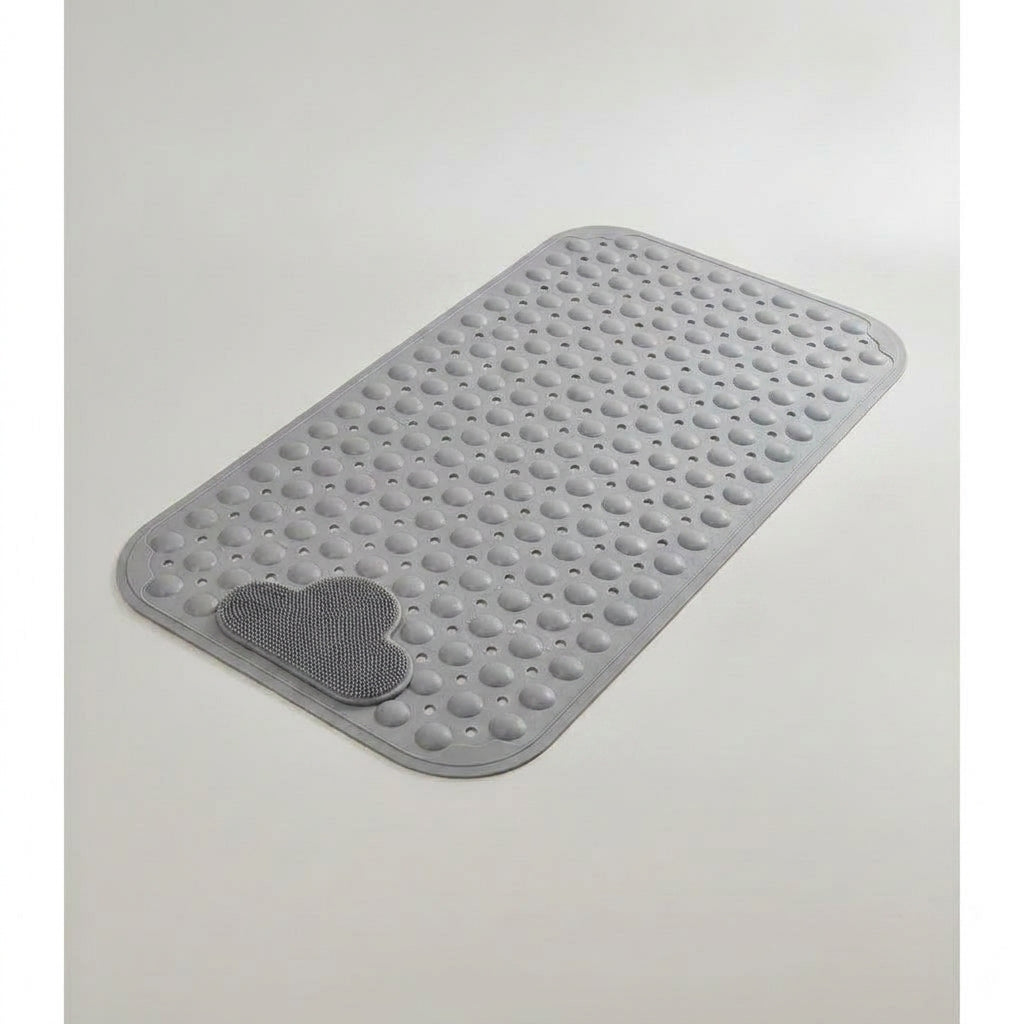 LISTINGOPT::kovosis::1pc-pvc-non-slip-shower-mat-with-suction-cups-drain-holes-massage-shower-rug-bathroom-mat-bathtub-mat-bath-rugs-157x275in::color-gray