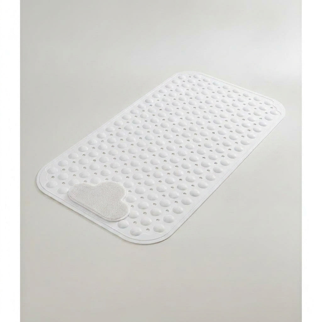 LISTINGOPT::kovosis::1pc-pvc-non-slip-shower-mat-with-suction-cups-drain-holes-massage-shower-rug-bathroom-mat-bathtub-mat-bath-rugs-157x275in::color-white