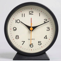 LISTINGOPT::kovosis::1pc-simple-metal-small-alarm-clock-creative-bedside-clock-desktop-mute-student-clock::color-black