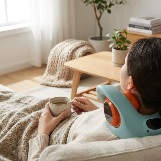 LISTINGOPT::kovosis::1pcs-neck-massager-finger-pressure-neck-massager-with-electric-shoulder-and-neck-massage-massage-pillow-neck-back-shoulder::02-inuse