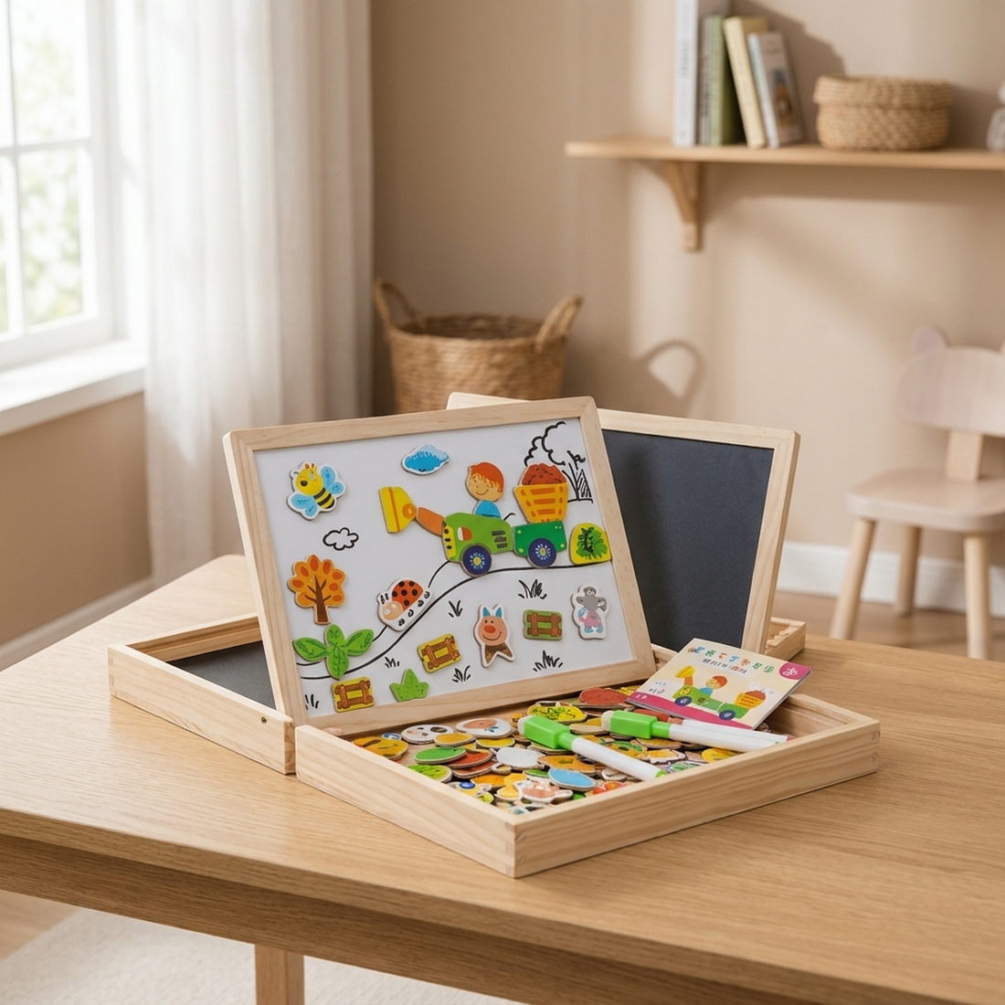 LISTINGOPT::kovosis::2-in-1-montessori-drawing-table-for-creative-play::01-hero