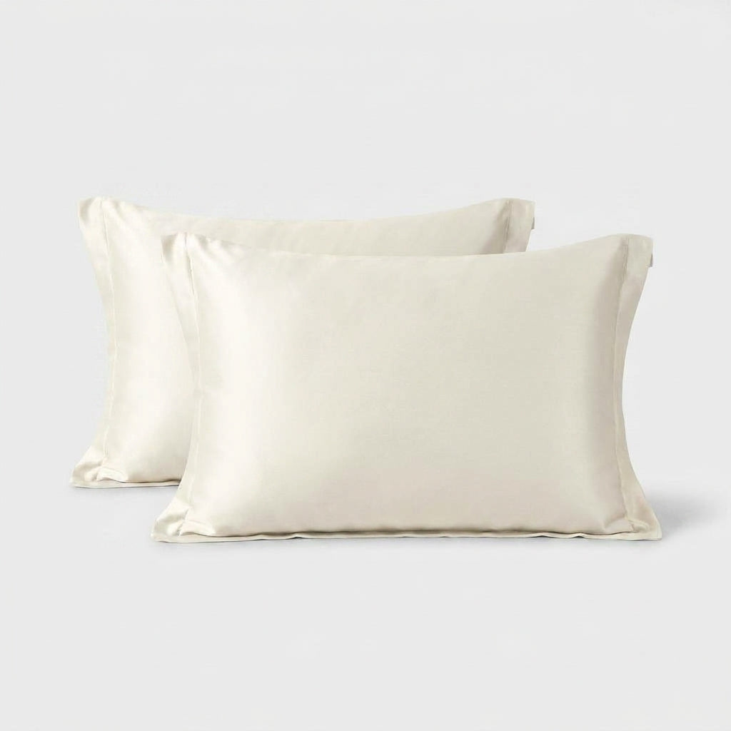 LISTINGOPT::kovosis::2-pack-luxurious-30-mulberry-blended-satin-pillowcases-25-momme-satin-weave-hypoallergenic-solid-color-envelope-closure-120-140gsm::color-milky