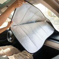 LISTINGOPT::kovosis::2026-for-tesla-model-y-juniper-model-3-highland-windshield-sunshade-sun-blockage-foldable-heat-insulation-sunshade-storage-bag::02-inuse