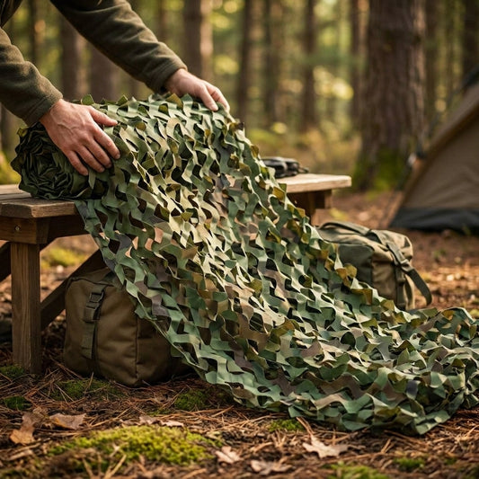 LISTINGOPT::kovosis::3mx5m4mx6m-hunting-camouflage-nets-woodland-training-camo-netting-car-covers-shade-sunscreen-camping-sun-shelter-privacy-cloth::02-inuse