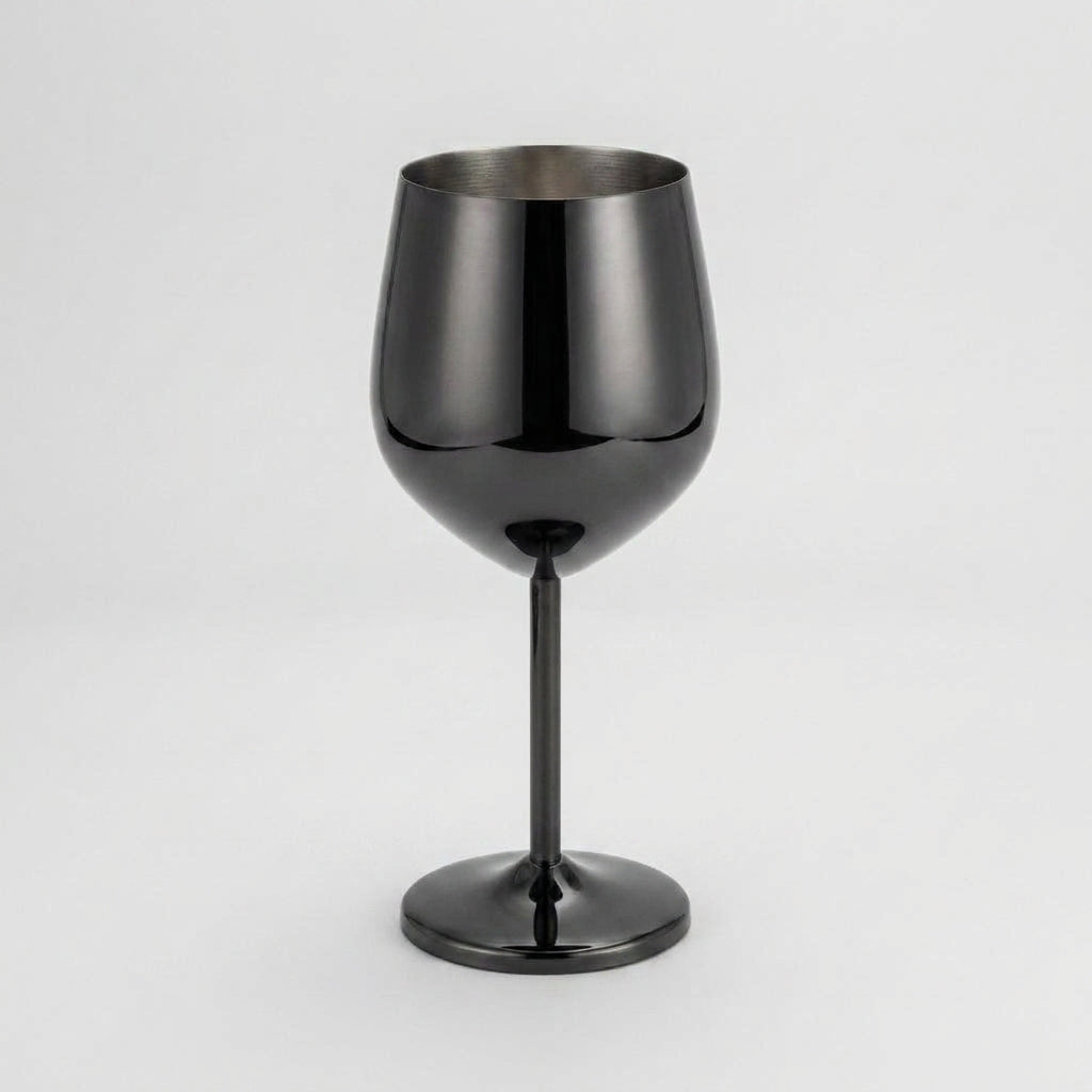 LISTINGOPT::kovosis::500ml-stainless-steel-goblet-red-wine-cocktail-glass-unbreakable-metal-tall-champagne-glass-bar-ktv-european-style-goblet-glass::color-black
