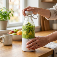 LISTINGOPT::kovosis::500ml-usb-rechargeable-portable-juicer-blender-2-in-1-mini-smoothie-maker-for-iced-drinks-and-milkshakes-the-perfect-travel-companion-an-excellent-gift-for-valentines-daythanksgivingmothers-day-patterns-vary::02-inuse