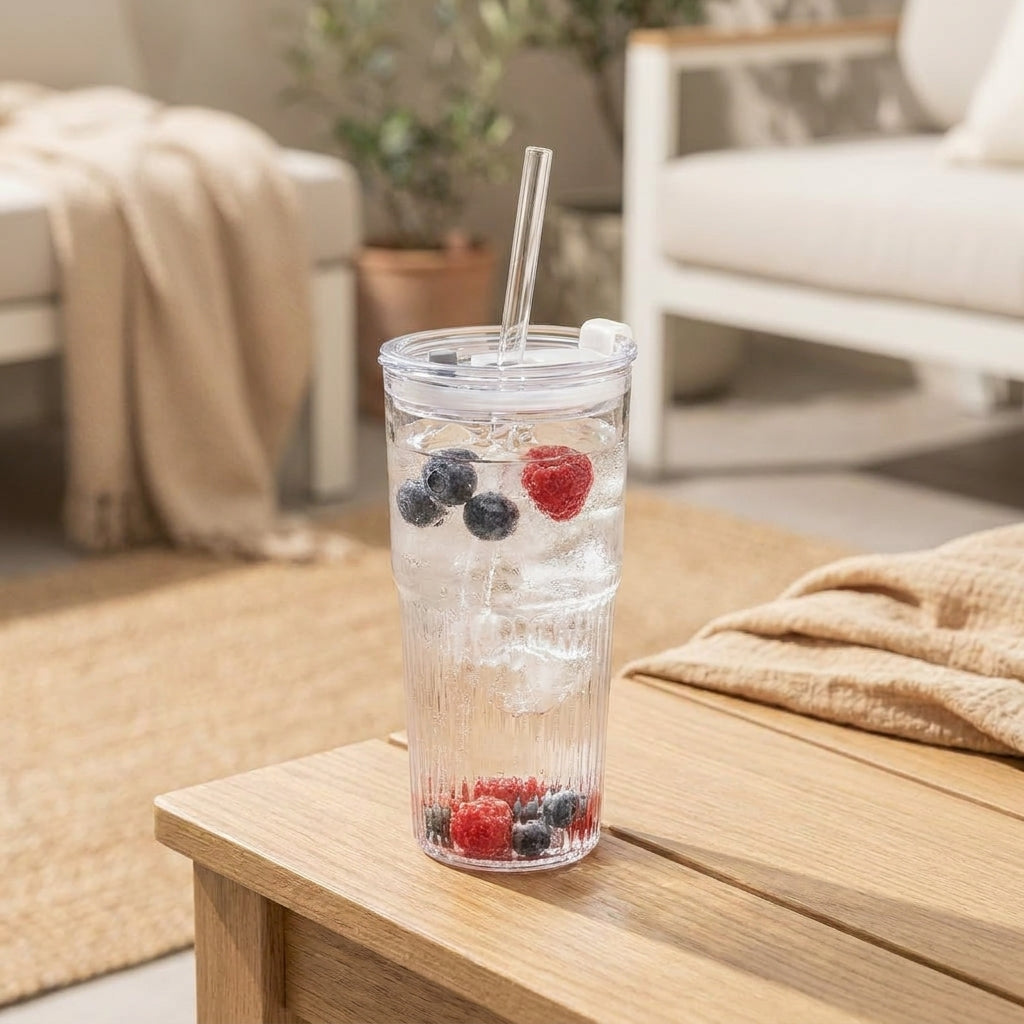 LISTINGOPT::kovosis::600ml-striped-glass-cup-with-lid-straw-transparent-drinking-glass-for-juice-iced-coffee-water-outdoor-drinkware::01-hero